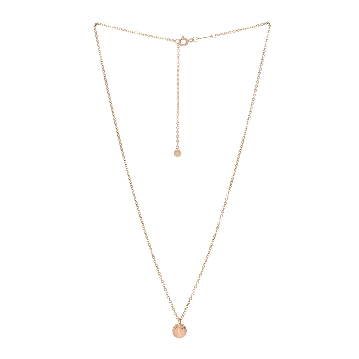 Tiffany 18K Rose Gold 8mm HardWear Ball Pendant Necklace 3 of 4