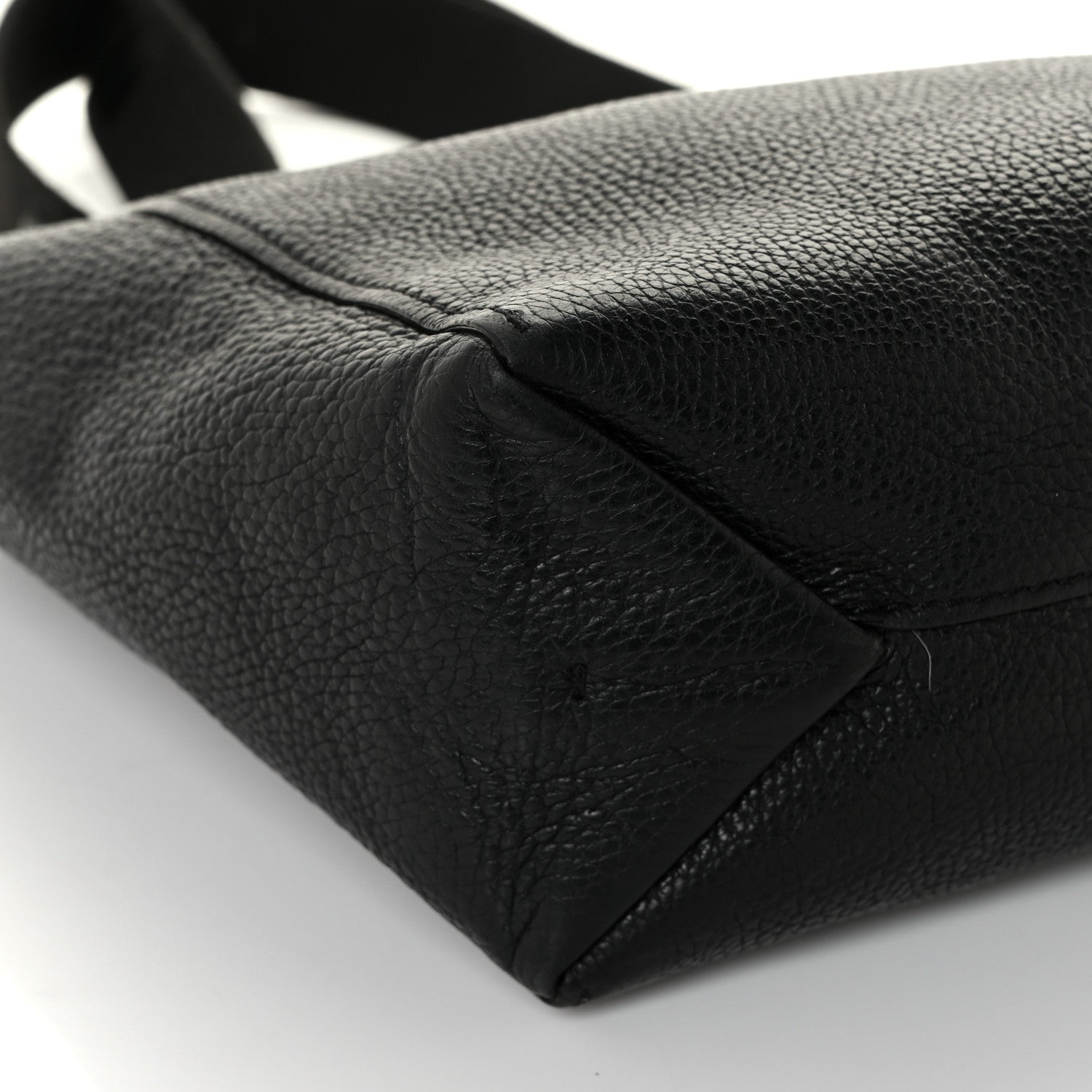 Jimmy Choo Grained Calfskin Logo Strap Tote Black 7 of 9