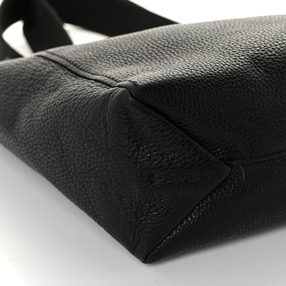 Jimmy Choo Grained Calfskin Logo Strap Tote Black 7 of 9