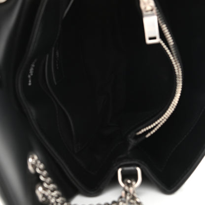 Saint Laurent Calfskin Y Quilted Monogram Small Loulou Chain Satchel Black 5 of 12