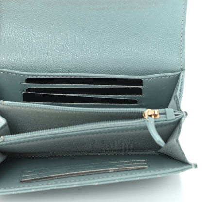 Chanel Iridescent Caviar Quilted Medium Flap Wallet Light Blue 5 of 10