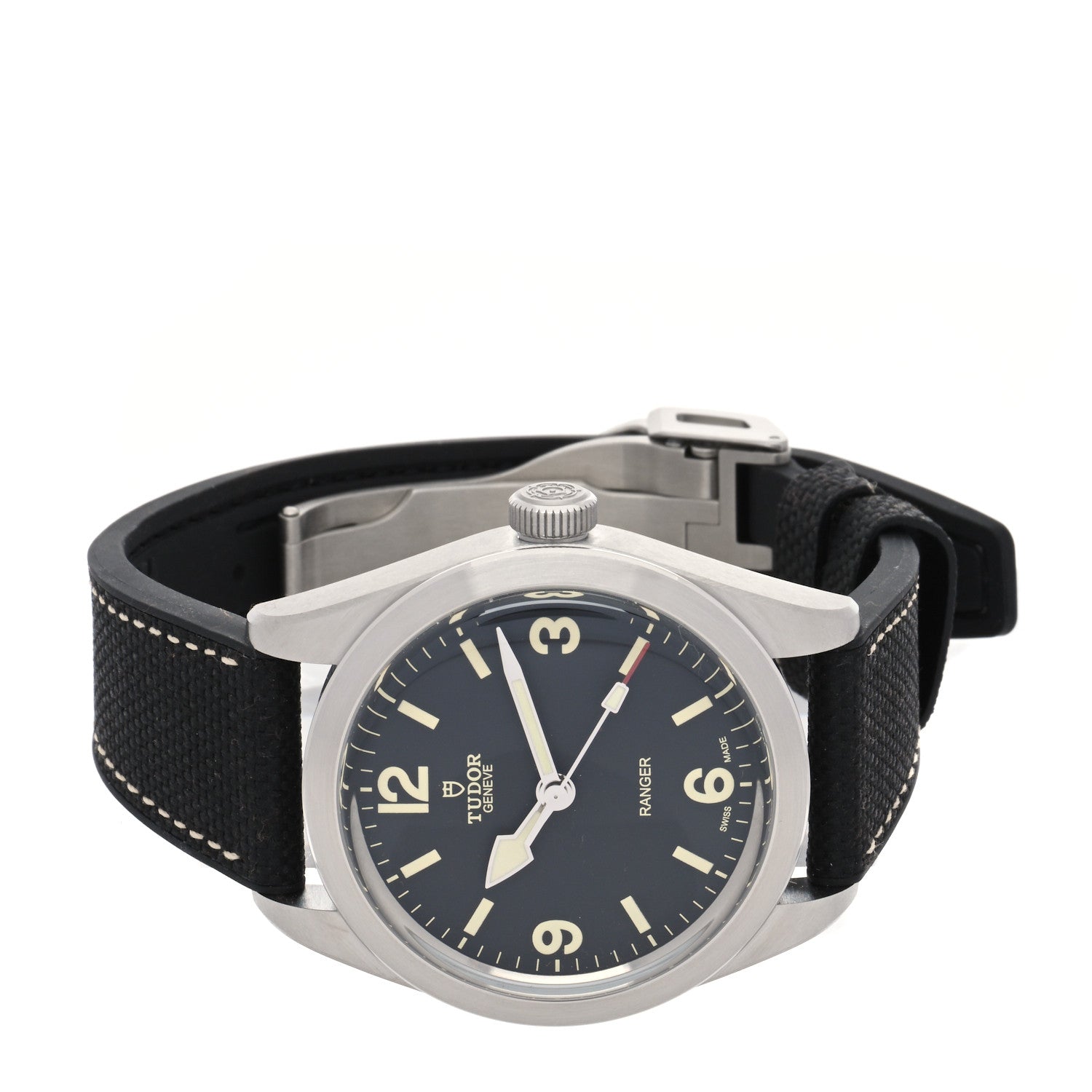 TUDOR Stainless Steel Fabric 39mm Oyster Prince Automatic Watch Black 79950 2 of 5