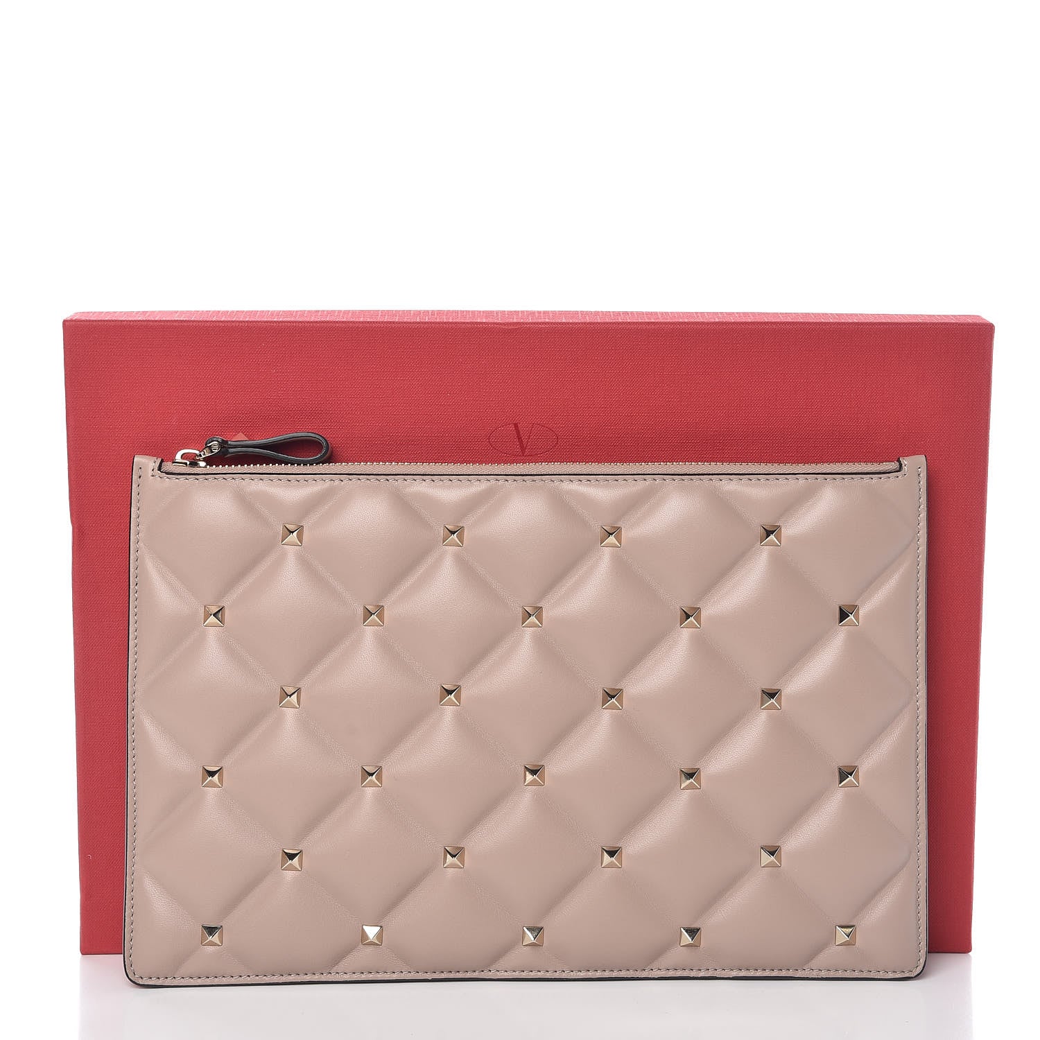Valentino Garavani Nappa Candystud Zip Pouch Poudre 8 of 8