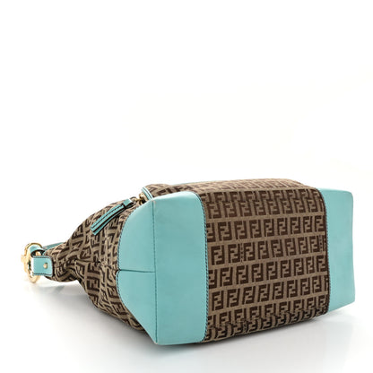 Fendi Zucchino Cuoio Chef Shopping Tote Mogano Panna Laguna 4 of 13