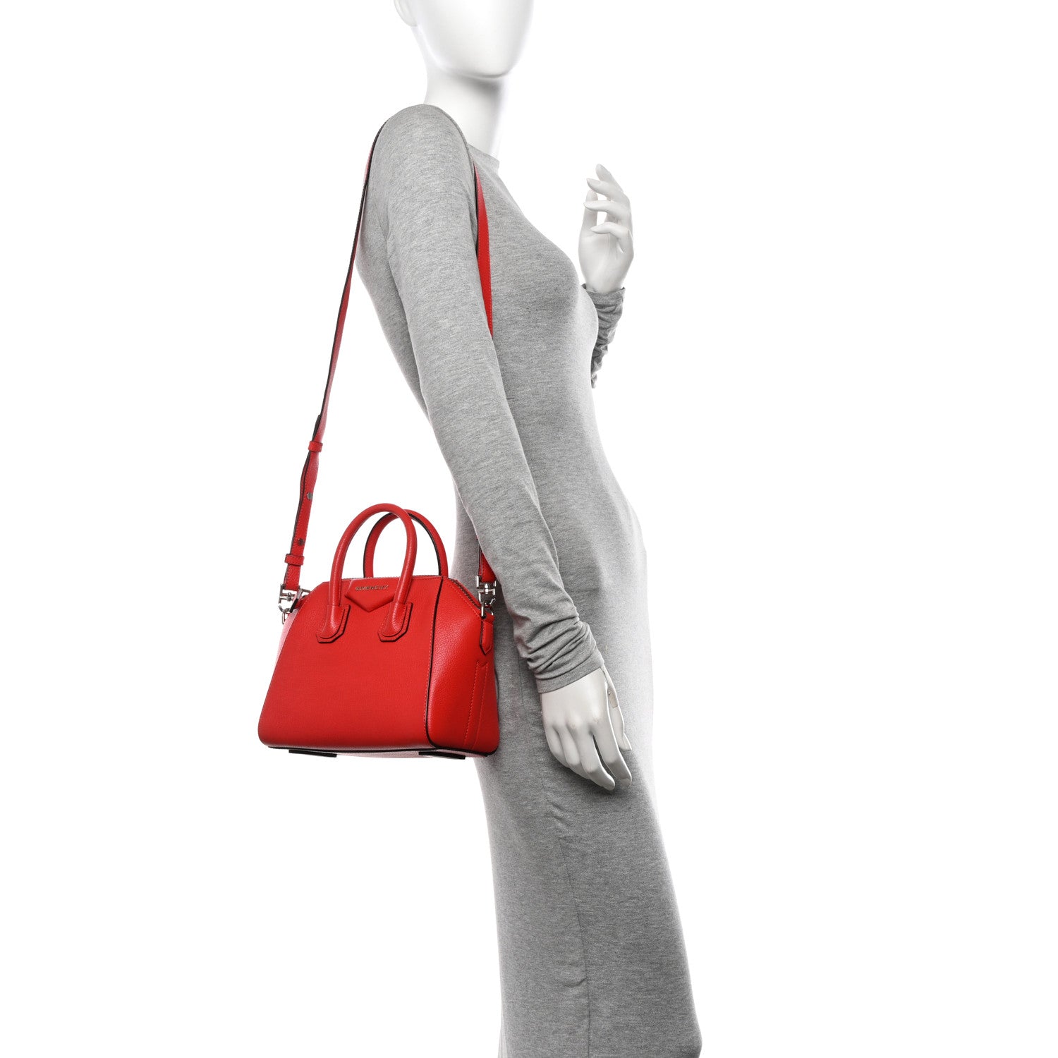 Givenchy Sugar Goatskin Mini Antigona Pop Red 3 of 14