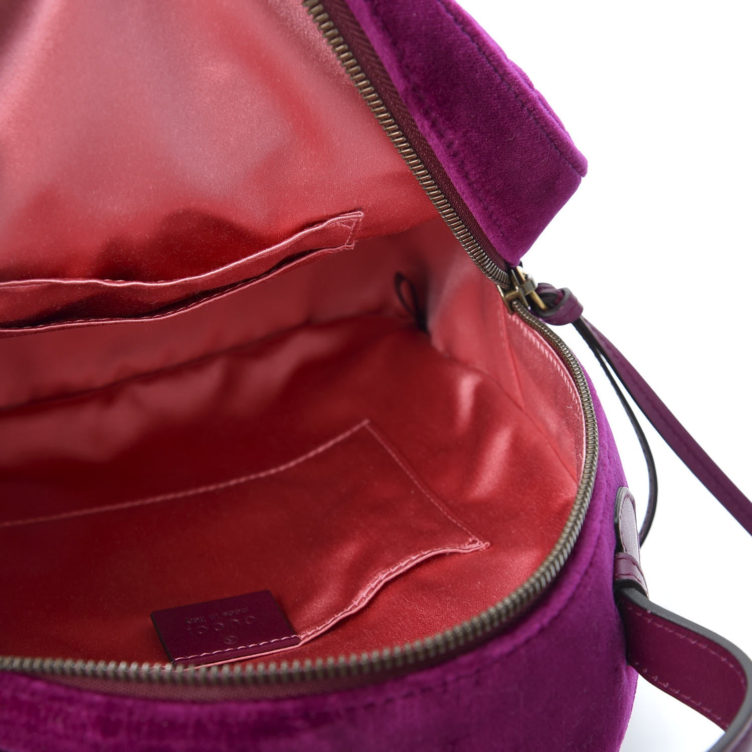 Gucci Velvet Matelasse GG Marmont Dome Backpack Fuchsia Violet Cyclamen 4 of 9