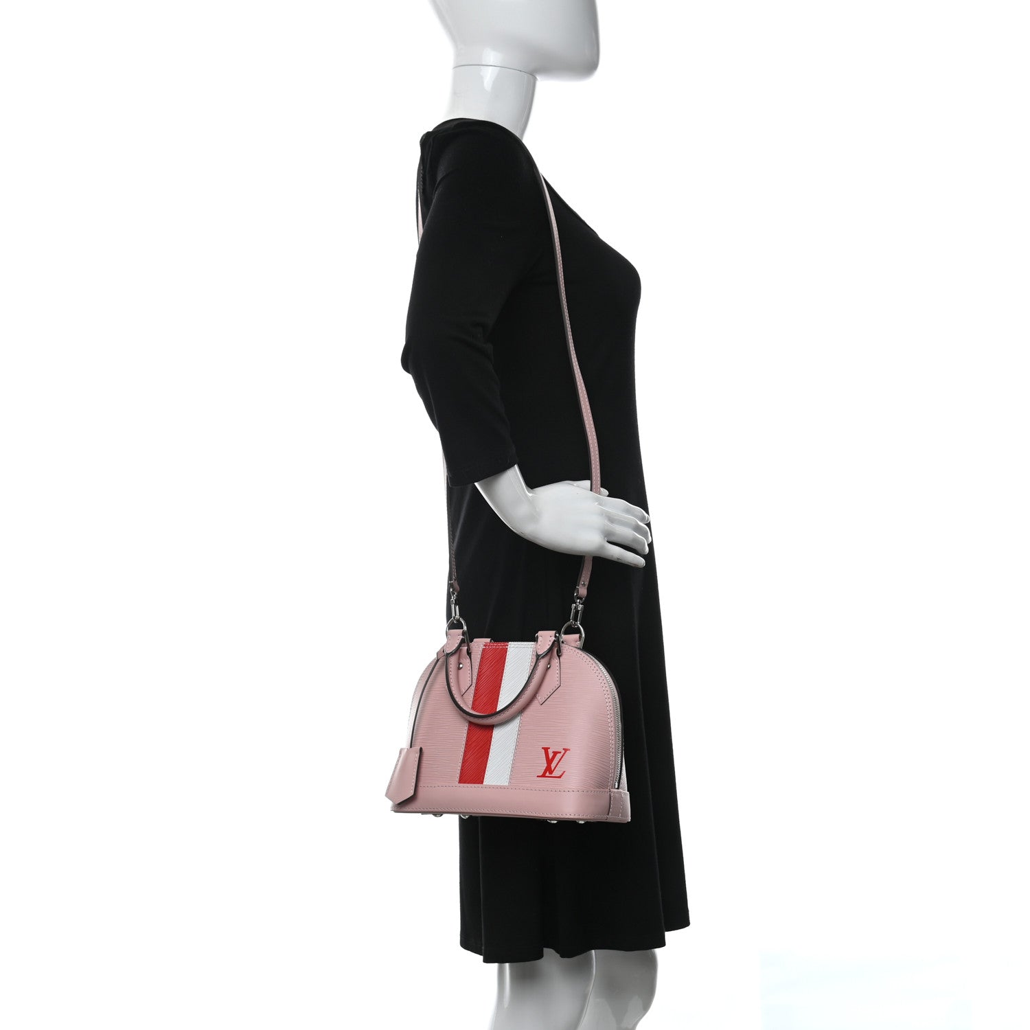 Louis Vuitton Epi Stripe Alma BB Rose Ballerine 2 of 11