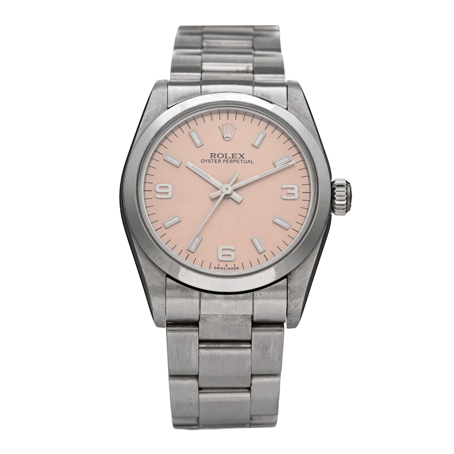 Stainless Steel 31mm Oyster Perpetual Watch Pink 77080