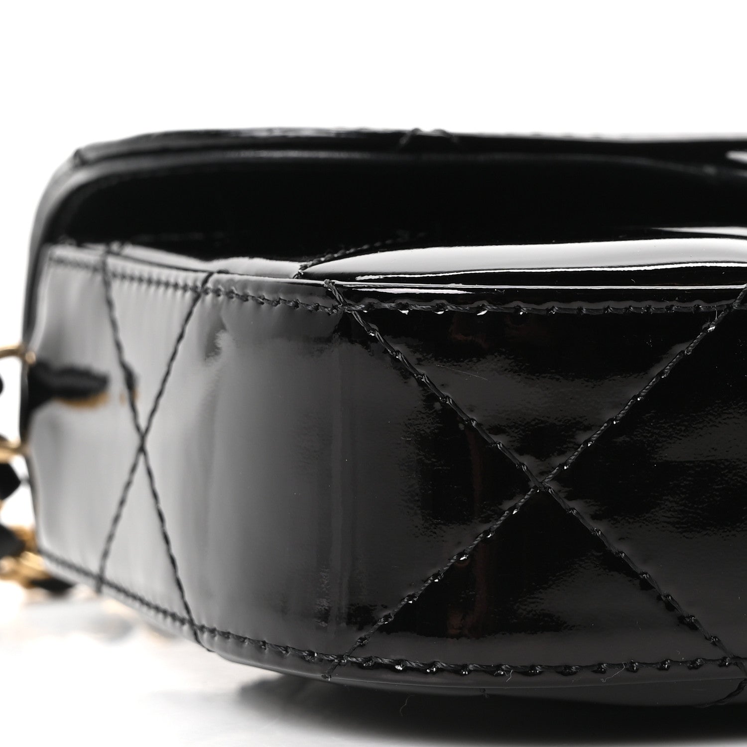 Chanel Metallic Mirror Calfskin Mini Top Handle Clutch With Chain  Black 16 of 19