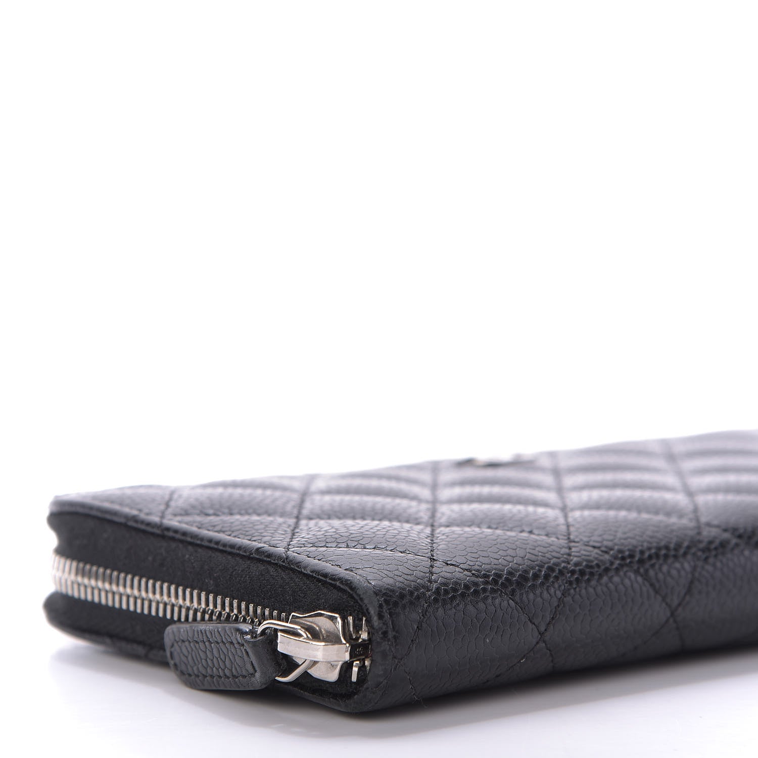 Chanel Caviar Quilted Large Gusset Zip Around Wallet Black 6 of 11