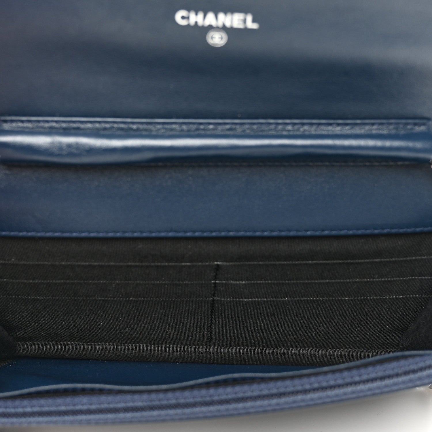 Chanel Caviar Timeless CC Wallet on Chain WOC Navy Blue 6 of 12