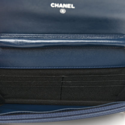 Chanel Caviar Timeless CC Wallet on Chain WOC Navy Blue 6 of 12