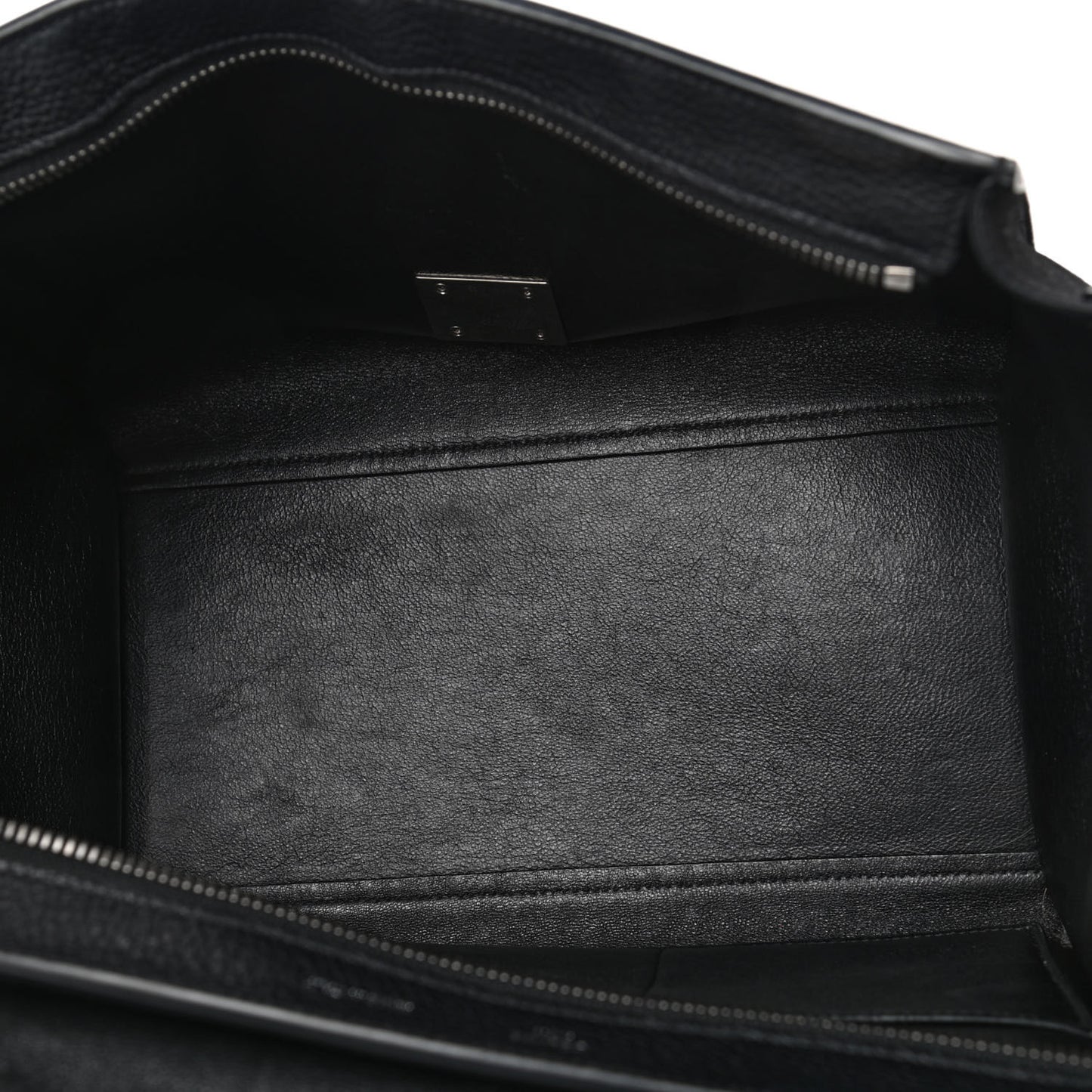 Drummed Calfskin Suede Trapeze Black