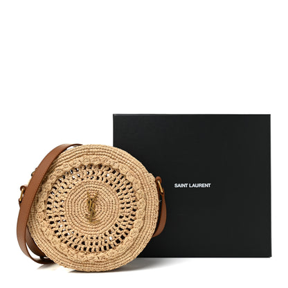 Saint Laurent Raffia Sac Round Naturel 10 of 10