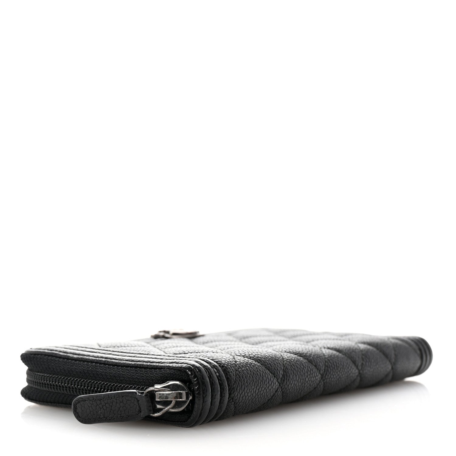 Chanel Caviar Quilted Boy Long Zip Around Wallet Black 4 of 8