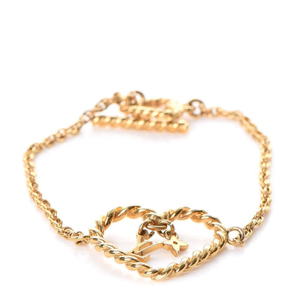 Louis Vuitton LV Fleur Heart Toggle Bracelet Gold 1 of 7