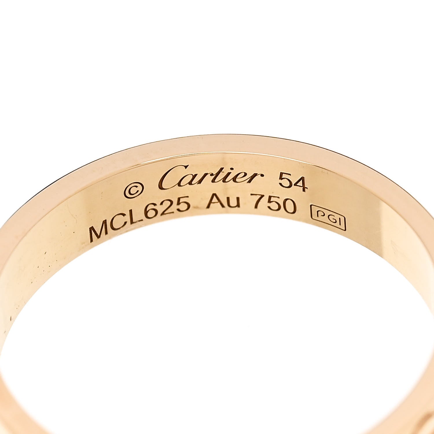 Cartier 18K Yellow Gold 3.5mm LOVE Wedding Band Ring 54 6.75 4 of 5