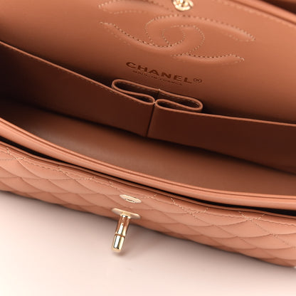 Chanel Lambskin Quilted Medium Double Flap Brown 5 of 10