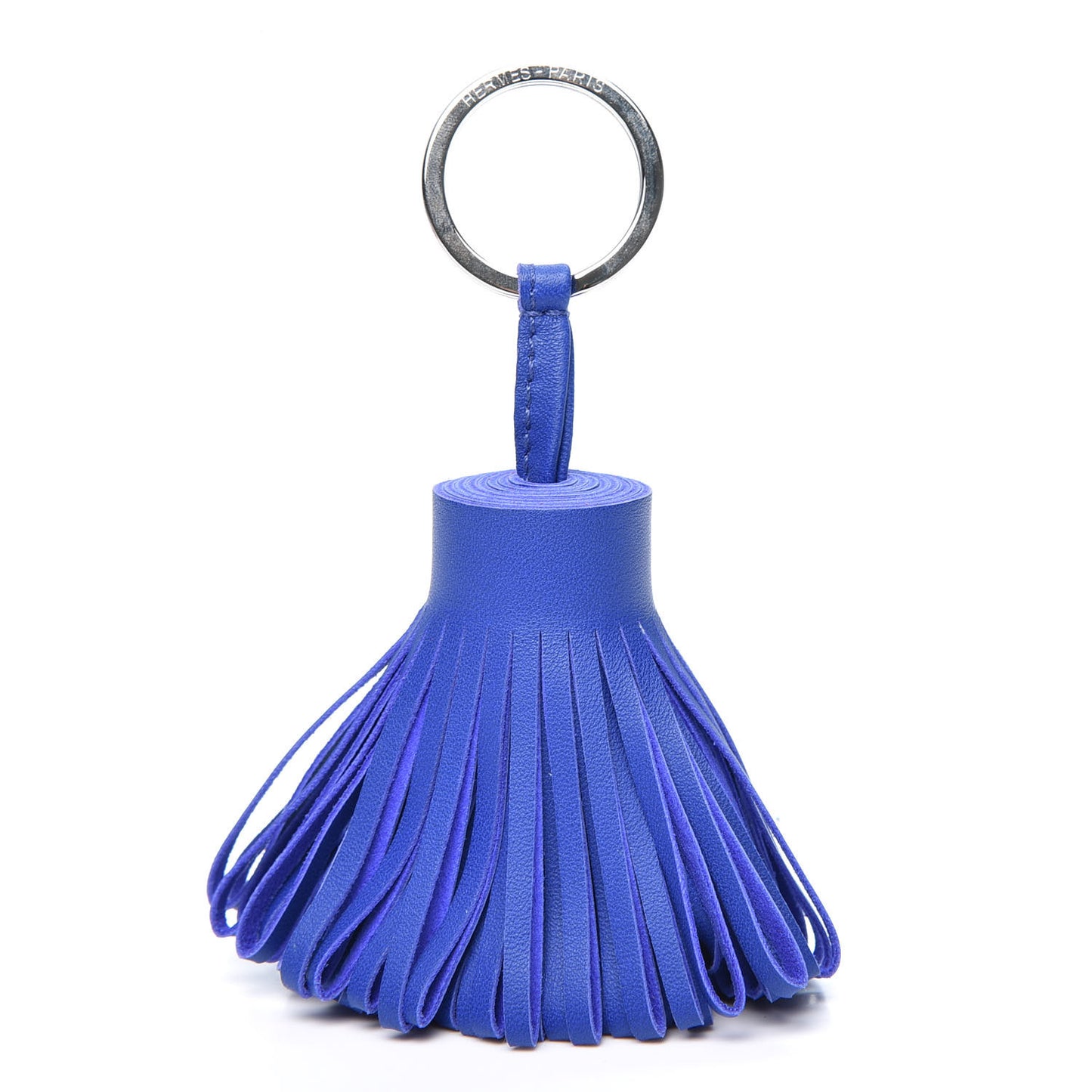Lambskin Carmen Tassel Key Holder Bleu Electrique