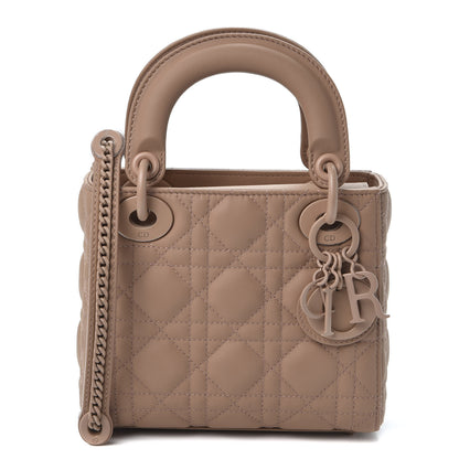 Christian Dior Ultra Matte Calfskin Cannage Mini Lady Dior Light Beige 1 of 10