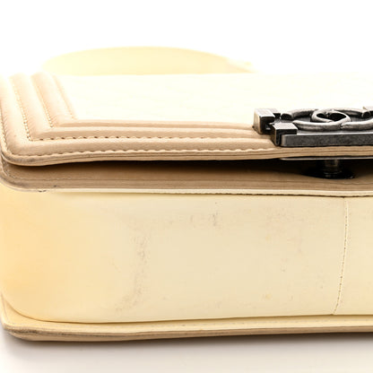 Chanel Lambskin Quilted Medium Boy Flap Ivory Havana Beige 12 of 12