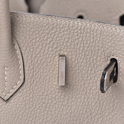 Hermes Togo Birkin 25 Gris Tourterelle 17 of 33