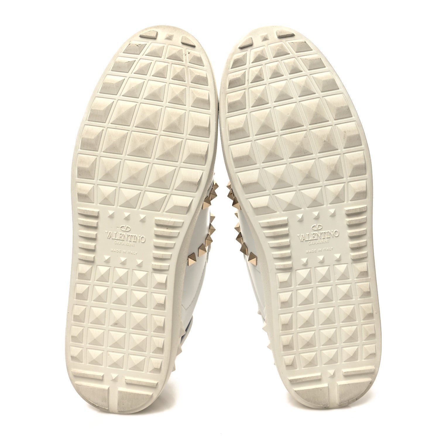 Valentino Garavani Calfskin Rockstud Untitled Open Sneakers 39 White 6 of 8