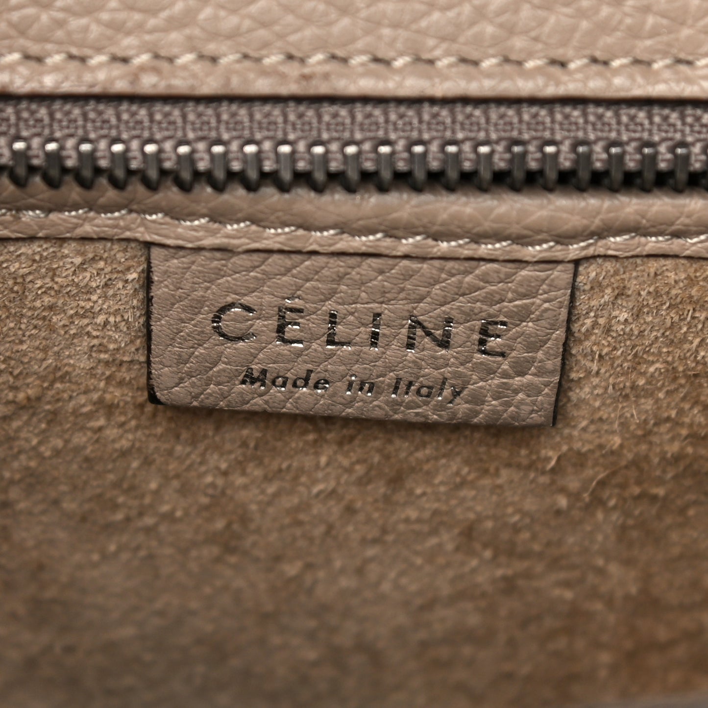 Drummed Calfskin Nano Luggage Dune