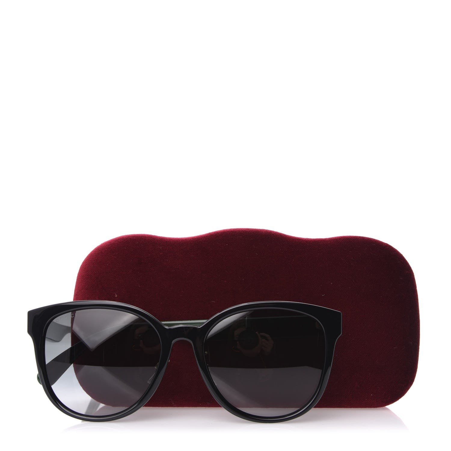 Gucci Acetate GG Web Round Eye Sunglasses GG0854SK Black 8 of 8