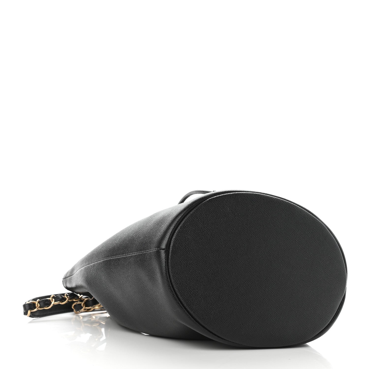 Chanel Caviar Deauville Drawstring Bucket Bag Black 4 of 10
