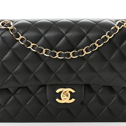 Chanel Lambskin Quilted Medium Double Flap Black 8 of 11
