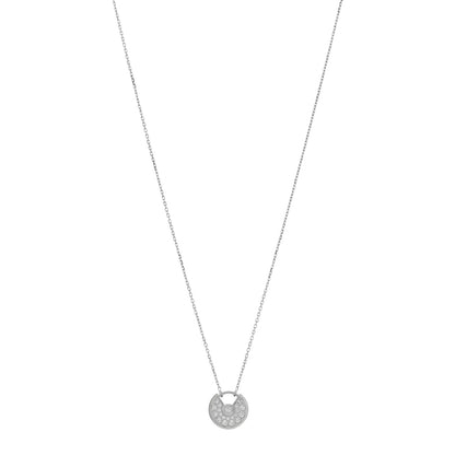 Cartier 18K White Gold Diamond XS Amulette de Cartier Pendant Necklace 1 of 4