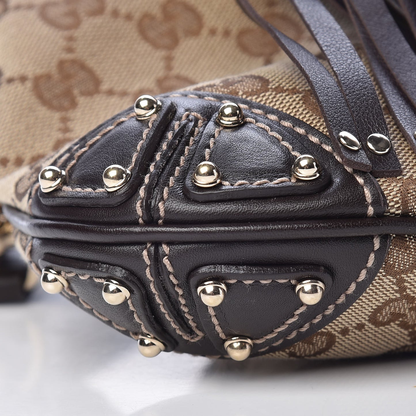 Monogram Mini Indy Top Handle Bag Dark Brown