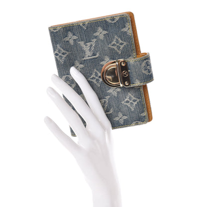 Louis Vuitton Monogram Denim Agenda PM Blue 2 of 14