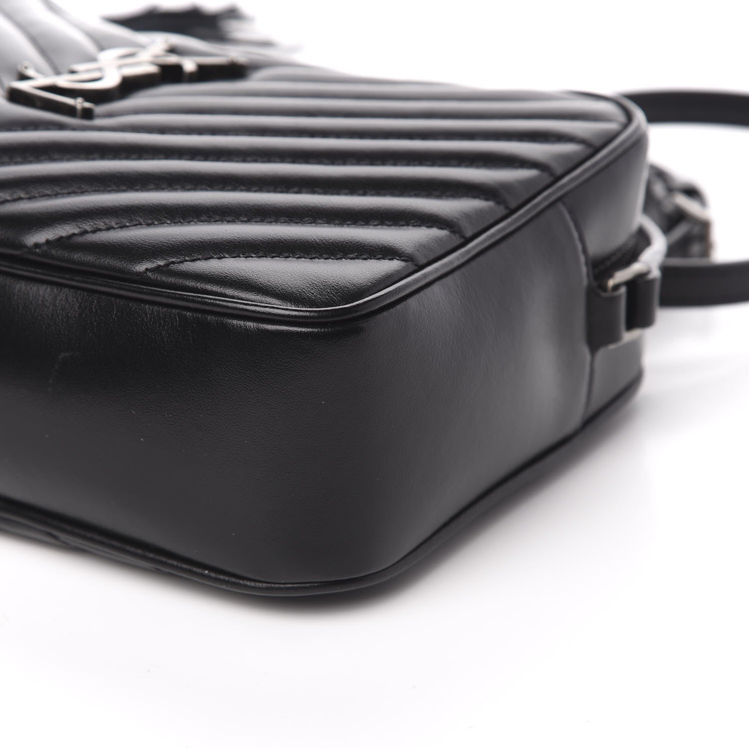 Saint Laurent Calfskin Matelasse Monogram Lou Camera Bag Black 8 of 9