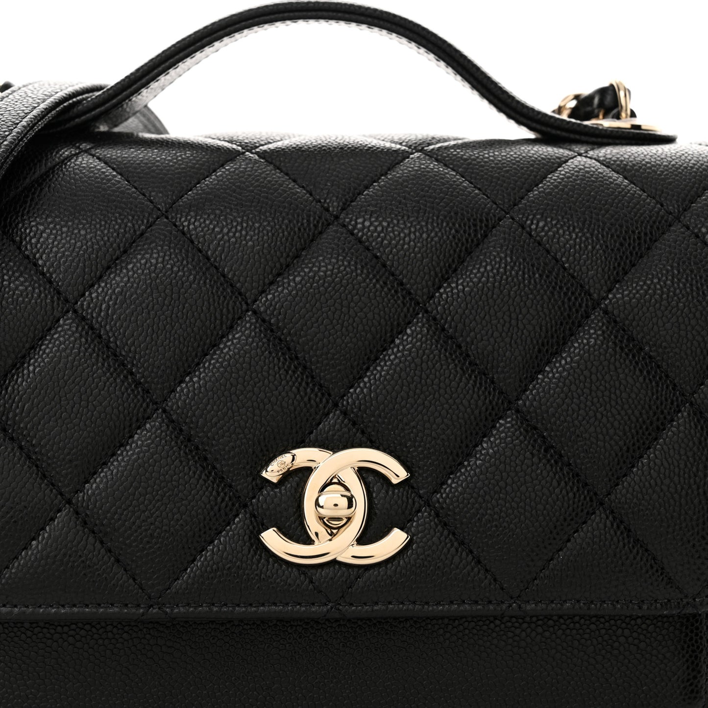 Caviar Quilted Medium Business Affinity Flap Black