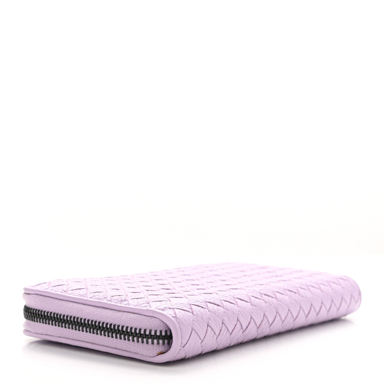 Bottega Veneta Nappa Intrecciato Zip Around Wallet Lilac 3 of 10
