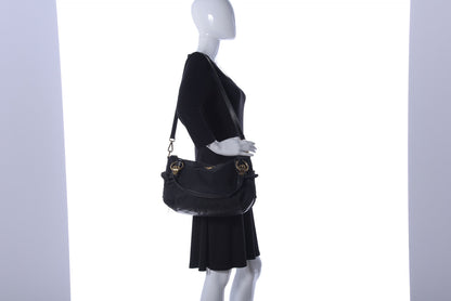 Prada Nylon Tessuto Soft Calfskin Small Shopping Satchel Black 3 of 34