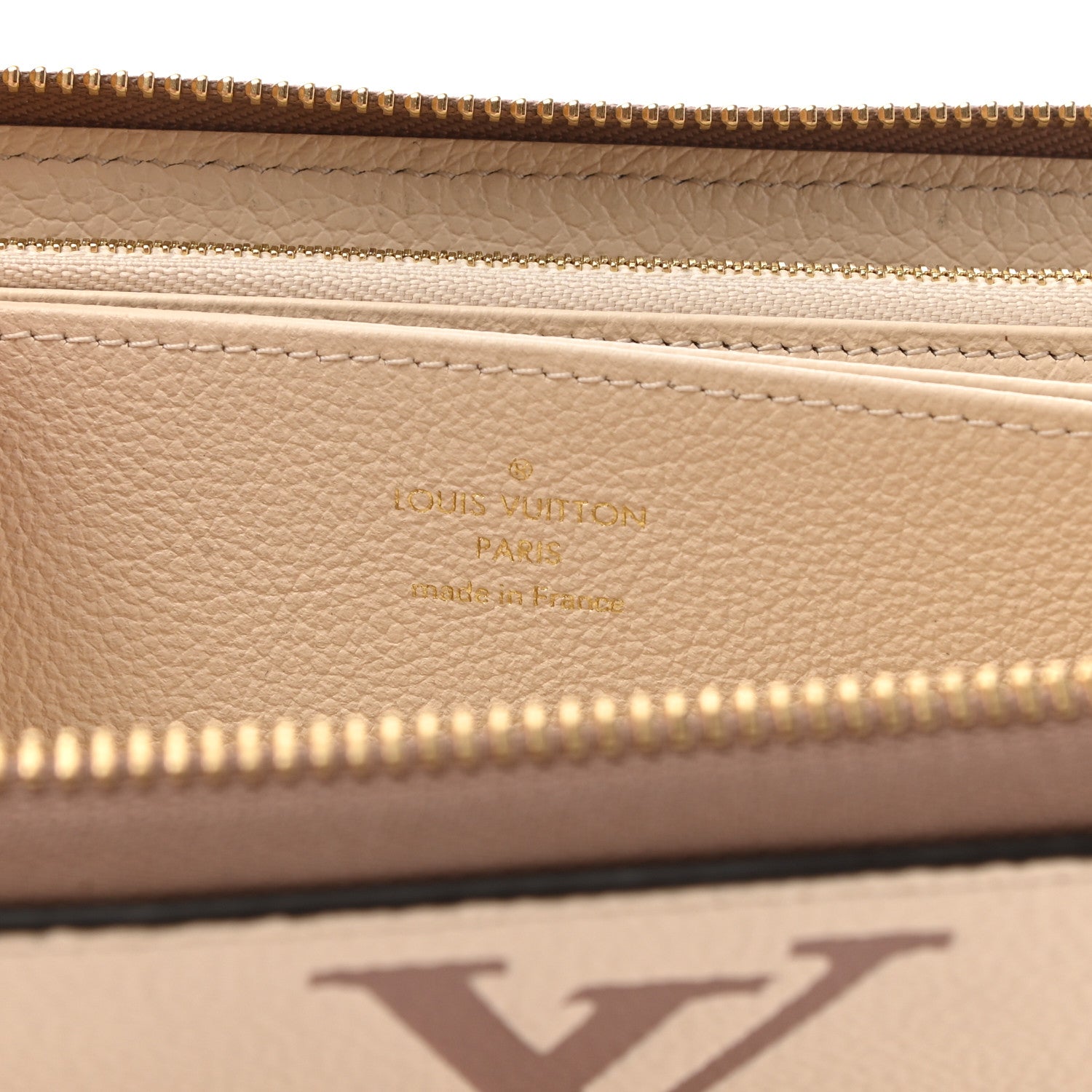 Louis Vuitton Empreinte Monogram Giant Zippy Wallet Creme Bois De Rose 6 of 6