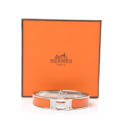 Hermes Enamel Narrow Clic Clac H Bracelet PM Orange 4 of 4