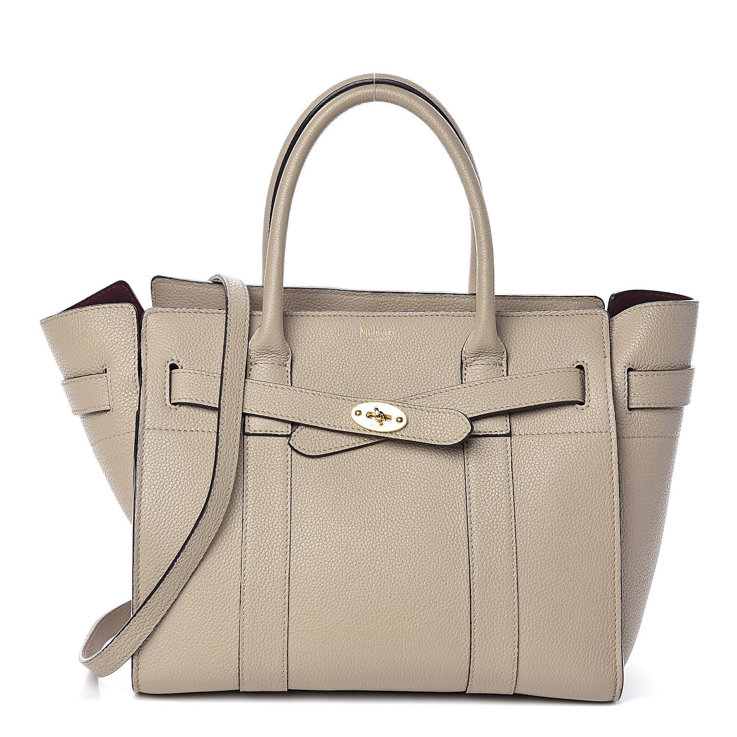 Mulberry Classic Grain Small Bayswater Zip Tote Dune 1 of 13