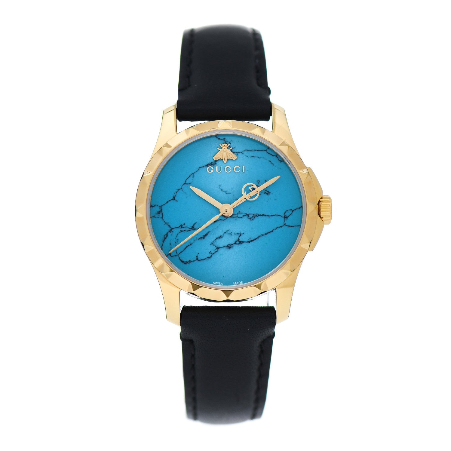 Gucci Stainless Steel Calfskin 27mm G-Timeless Quartz Watch Turquoise 1 of 5