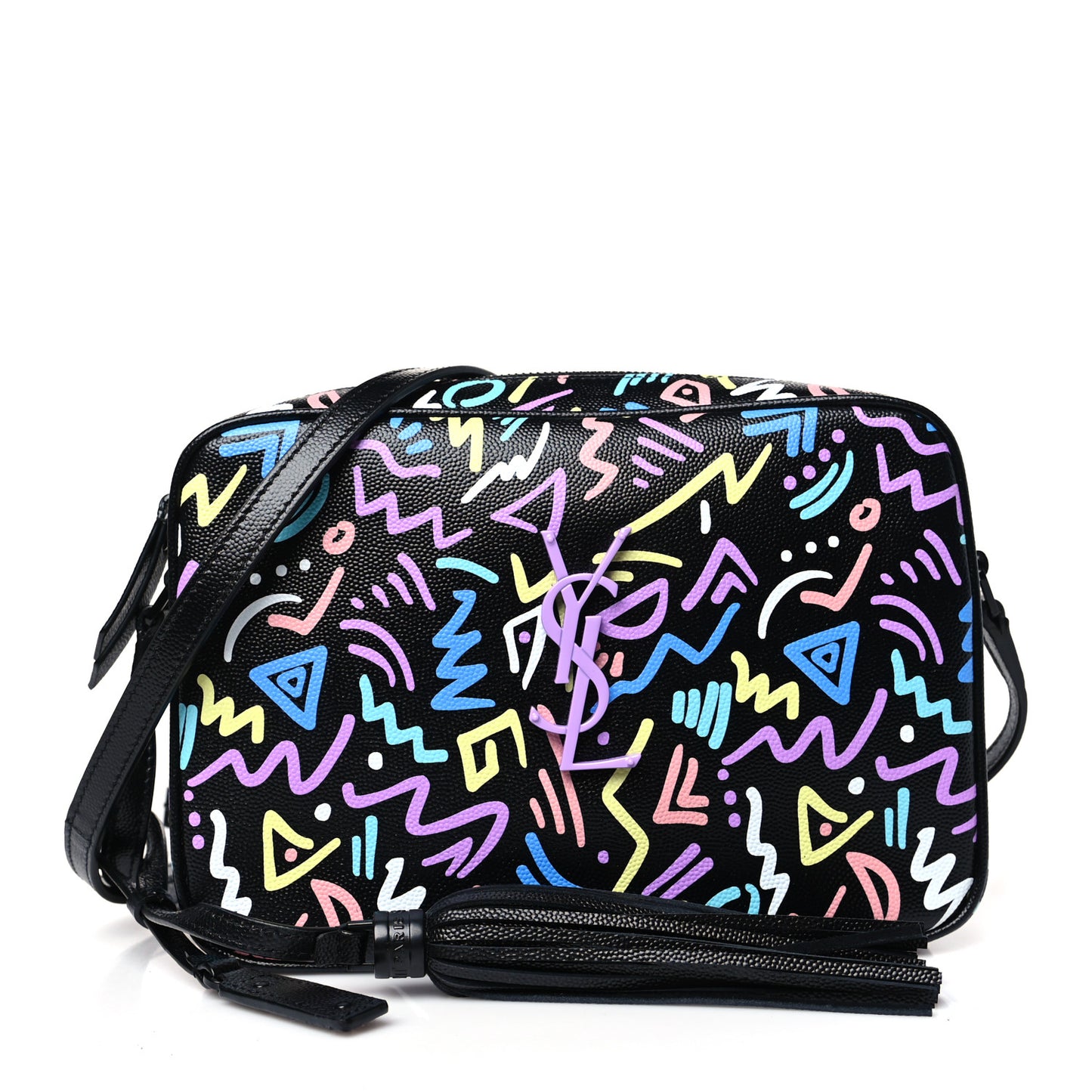 Grain De Poudre Medium Classic Monogram Multicolor Graphic Print Lou Camera Bag Black