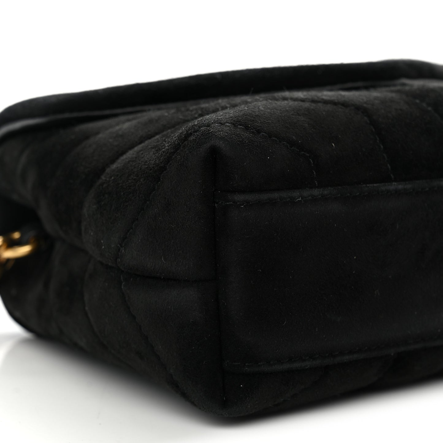 Suede Y Quilted Monogram Toy Loulou Crossbody Bag Black