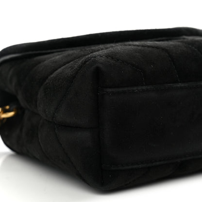 Saint Laurent Suede Y Quilted Monogram Toy Loulou Crossbody Bag Black 9 of 11