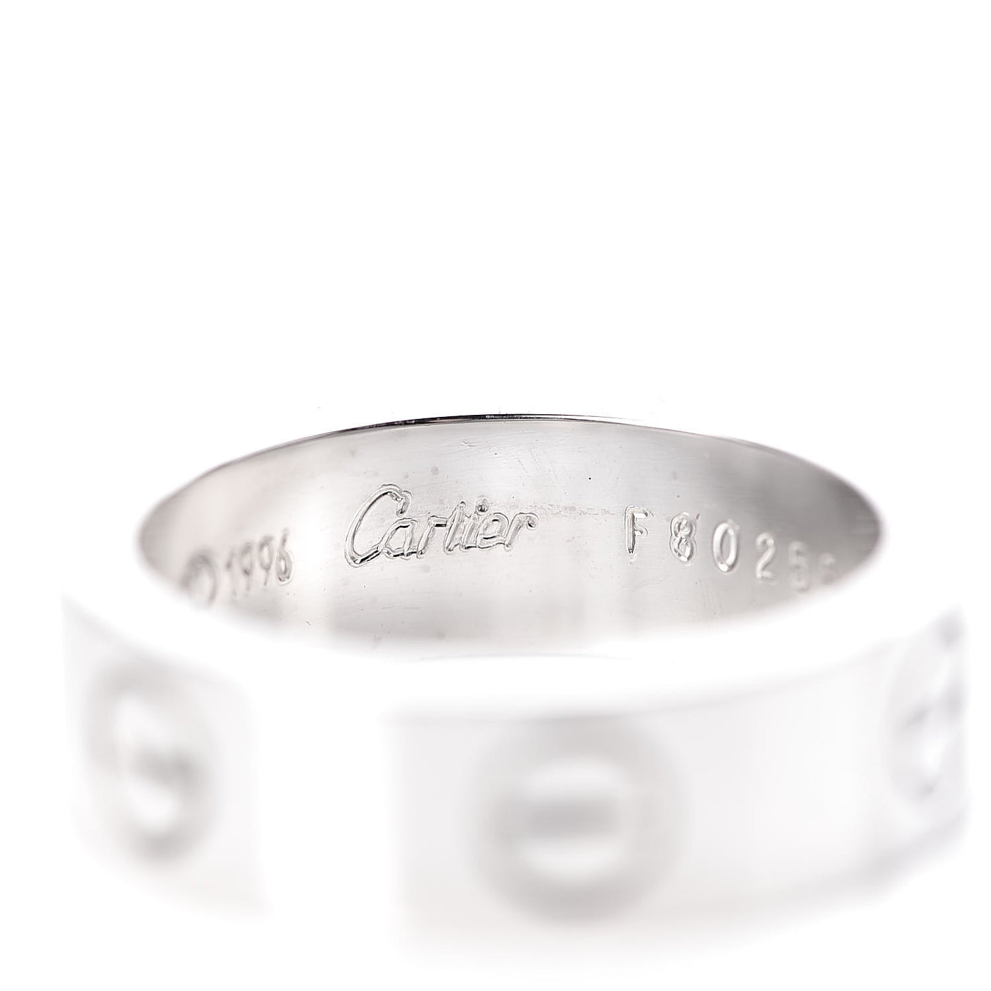 18K White Gold 5.5mm LOVE Ring 50 5.25
