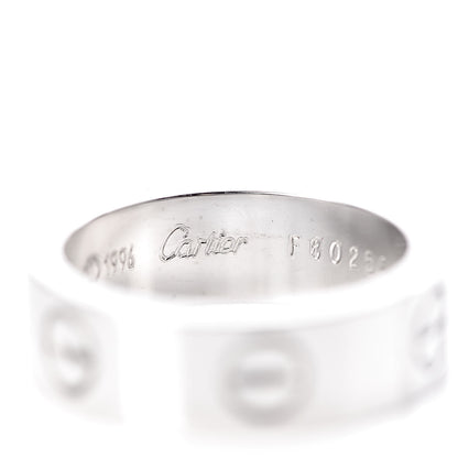 Cartier 18K White Gold 5.5mm LOVE Ring 50 5.25 4 of 5