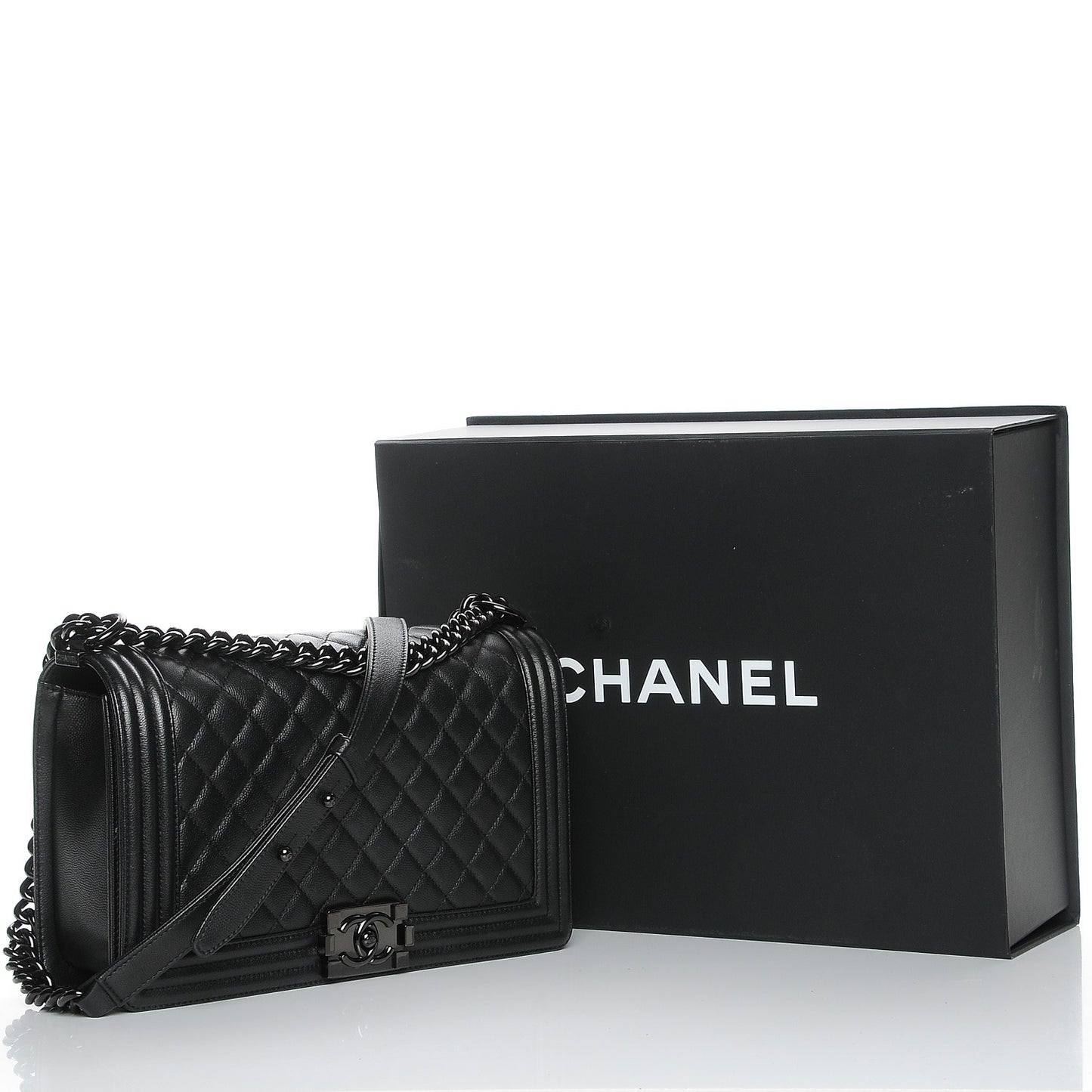 Caviar Quilted New Medium Boy Flap So Black