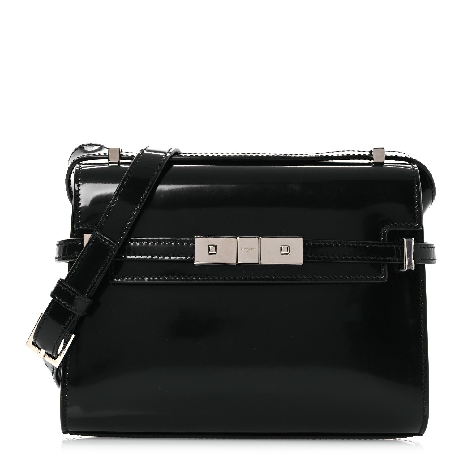 Saint Laurent Patent Mini Manhattan Shoulder Bag Black 1 of 11