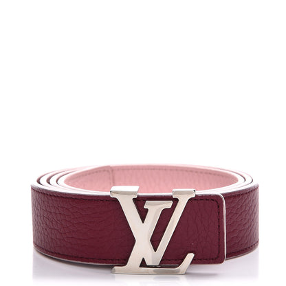 Louis Vuitton Taurillon Calfskin 30mm LV Initiales Reversible Belt 90 36 Bordeaux 1 of 5